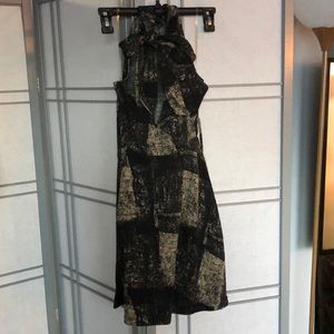 Tweed patch design mini cocktail dress